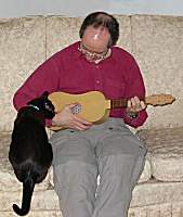 My mate David with cat