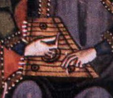 Closeup of Cantigas psaltery